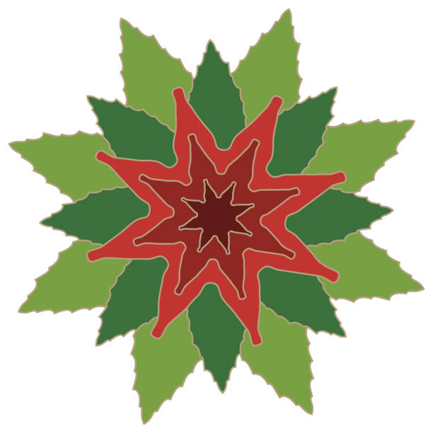 illustrations, cliparts, dessins animés et icônes de noël poinsettia fleur-transparent background - vector illustration - leaf poinsettia bell celebration