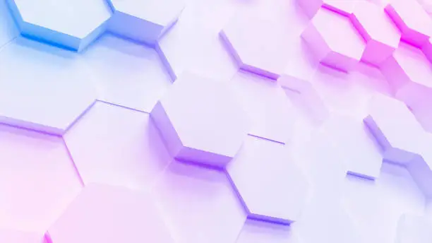 multi color technology hexagon pattern background