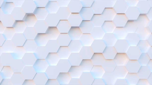 technology hexagon pattern background stock photo