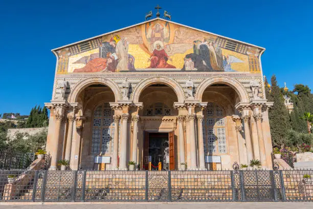 Photo of The Church of All Nations, Mount of Olives, Jerusalem, Israel, Middle East.