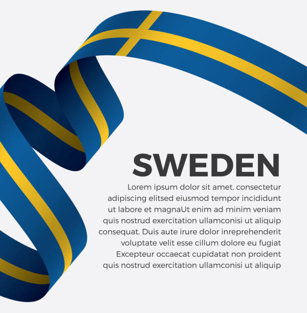 schweden flagge hintergrund - stockholm sweden flag swedish culture stock-grafiken, -clipart, -cartoons und -symbole