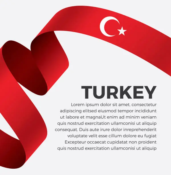 Vector illustration of Turkey flag background