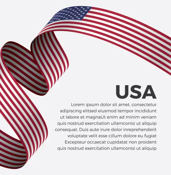 Vector illustration of USA flag background