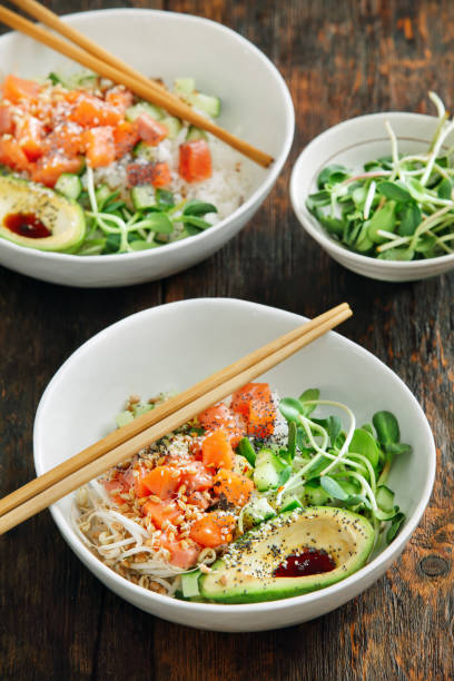 istock Poke bowls with ponzu dressing 1074933832