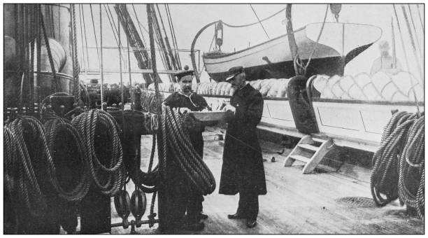 istock Antique historical photographs from the US Navy and Army 1074936782