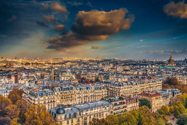 istock High Angle View Of City At Sunset 1074937666