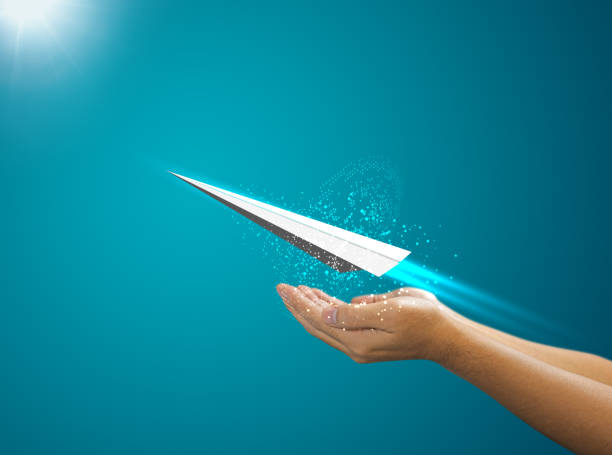 istock flights Insurance concept on blue background 1074942136