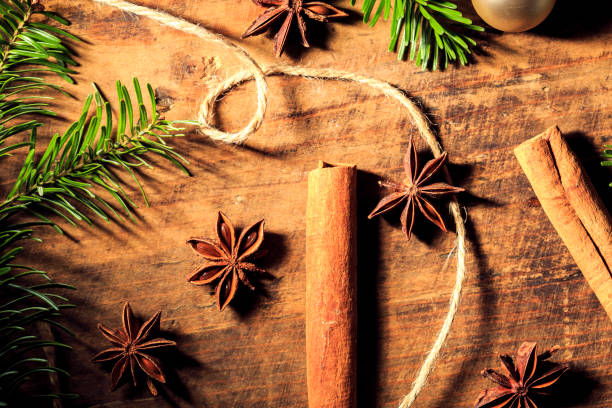 istock Traditional Christmas spices star anise and cinnamon stick. 1074944472