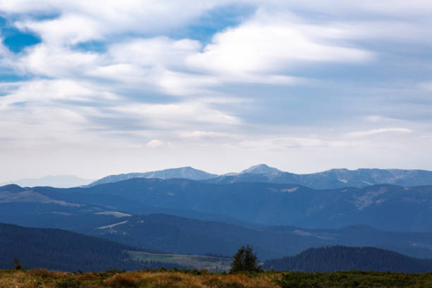 istock Beautiful mountain panorama in autumn day 1074946534