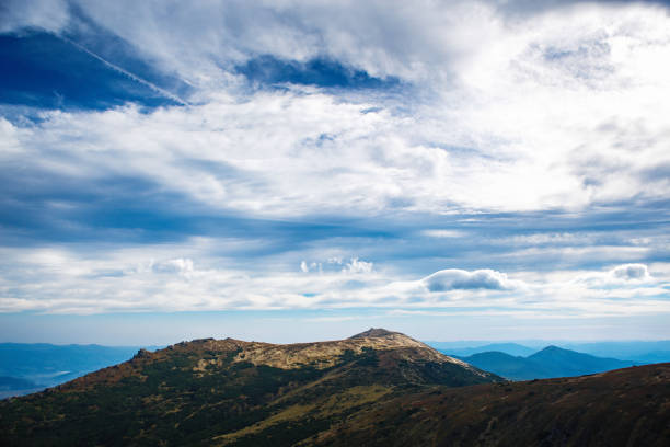 istock Beautiful mountain panorama in autumn day 1074947308