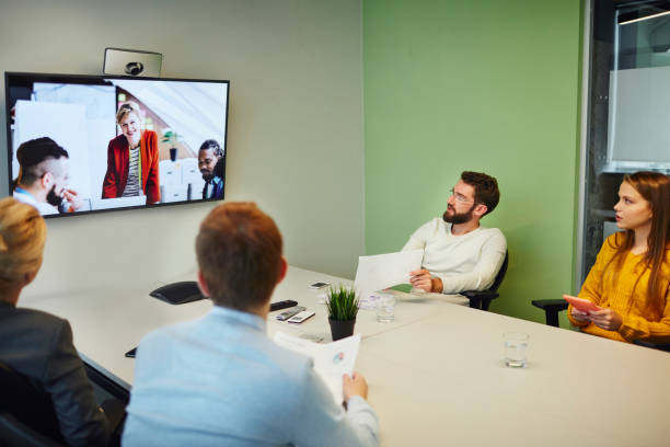 istock Business People Having a Video Call 1074958800