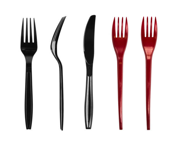 istock Plastic forks and knife isolated 1074966612