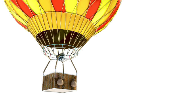 istock Hot Air color balloon 3d render on white background 1074973910
