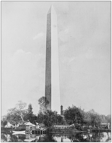Antique historical photographs from the US Navy and Army: Washington Monument