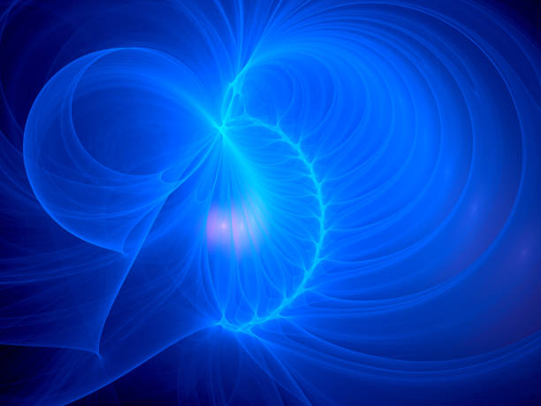 istock Abstract illustration of a fractal pattern on black background 1074985082