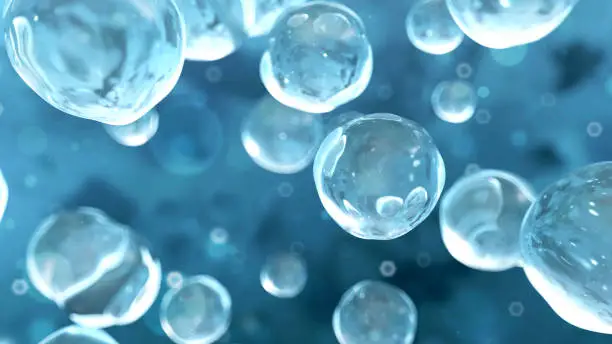 Photo of Abstract science background with bubbles