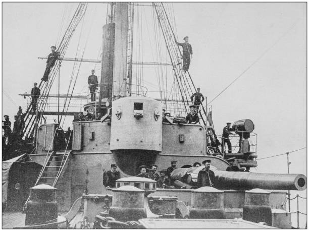 istock Antique historical photographs from the US Navy and Army 1074986062