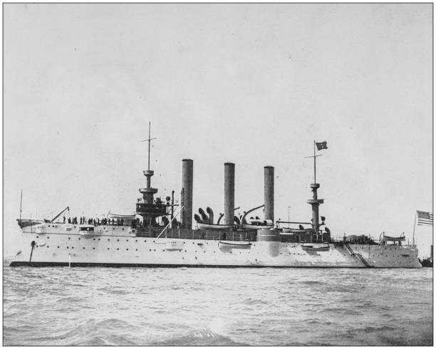istock Antique historical photographs from the US Navy and Army: 