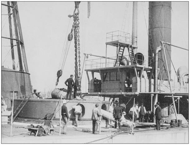 istock Antique historical photographs from the US Navy and Army: 