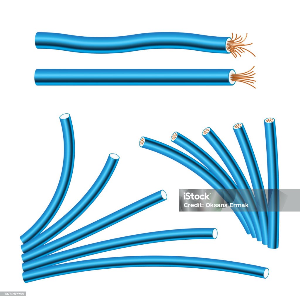 Cwire Vector Realistic Vector Wires Stock Illustration - Download Image Now - Cable ...