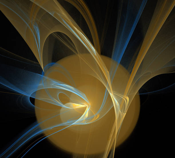 istock image of one Digital Fractal on Black Color 1074994190