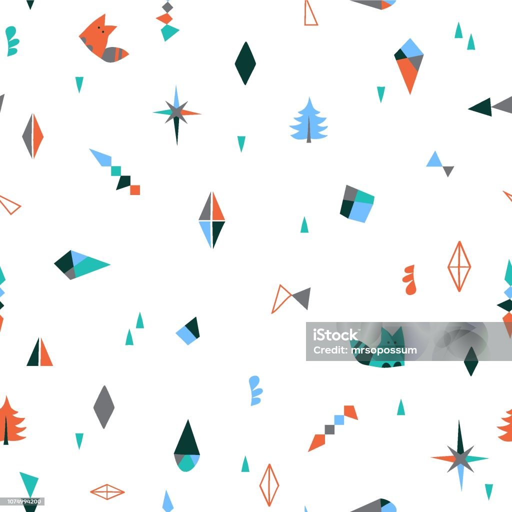 Geometric Pattern Object Geometric Background Objects Seamless Pattern Stock Illustration ...
