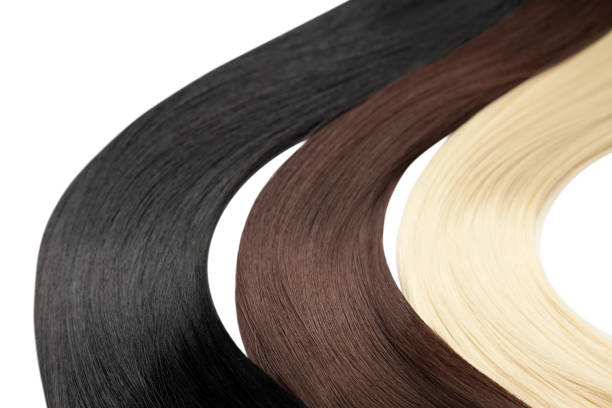 istock Closeup on luxurious colorful glossy hair 1074995694