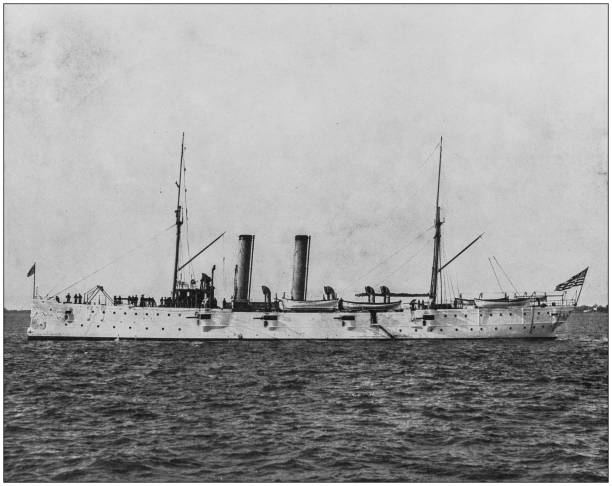 istock Antique historical photographs from the US Navy and Army: 