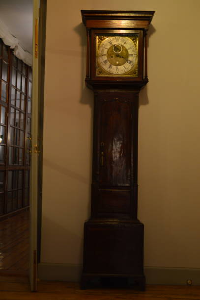 istock Black Forest Wood Standing Clock From The 50s. 1074998392