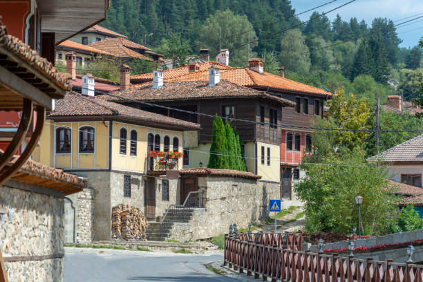 View of the traditional streets and houses in koprivshtitsa, Bulgaria