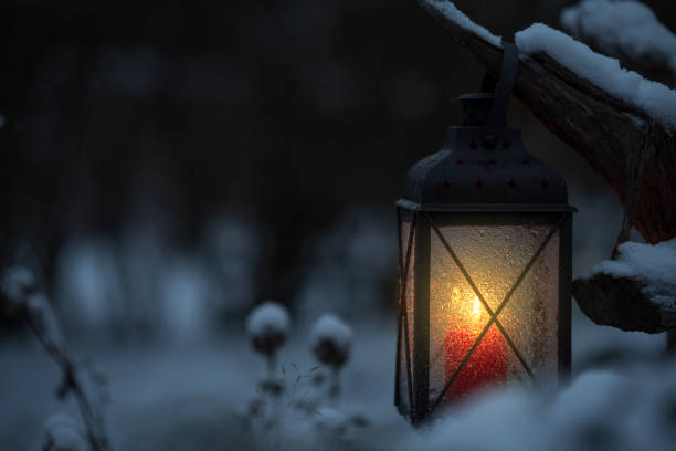 istock Candle lantern. Selective focus and shallow depth of field. 1074998920