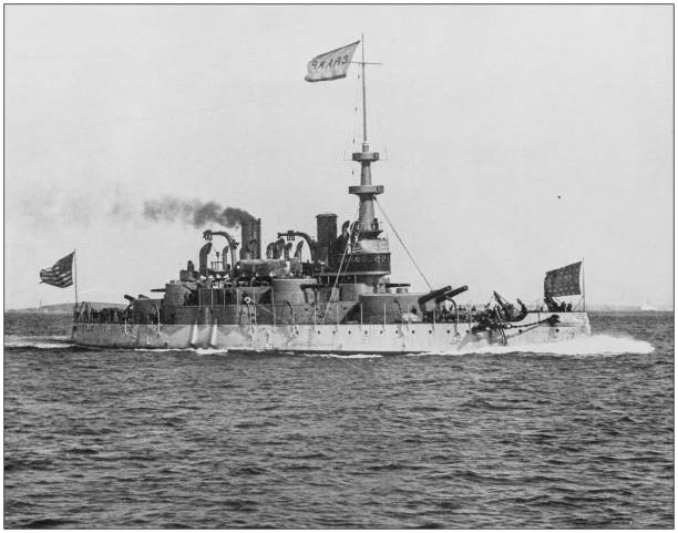 istock Antique historical photographs from the US Navy and Army: 