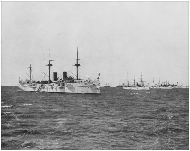 istock Antique historical photographs from the US Navy and Army: 