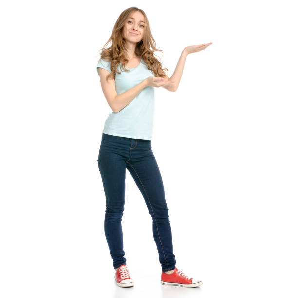istock Beautiful woman goes walking showing 1075002622