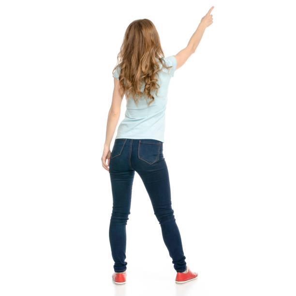 istock Beautiful woman goes walking showing 1075002704