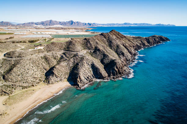 Coast in Mazarron at Percheles beach Murcia Spain