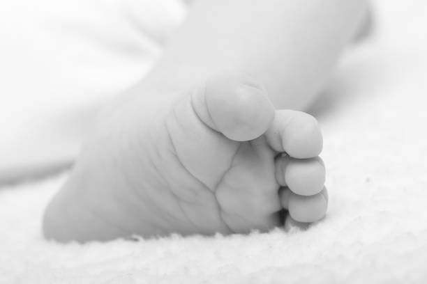 istock Beautiful baby feet close up 1075010352