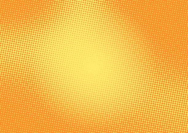 Bright yellow and orange pop art retro background with halftone in comic style, vector illustration eps10 Bright yellow and orange pop art retro background with halftone in comic style, vector illustration eps10 cool backgrounds stock illustrations