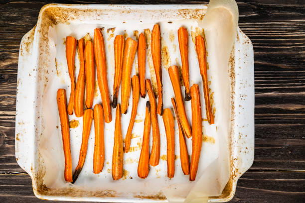 istock Healthy fries alternative - carrot fries, chips 1075011476