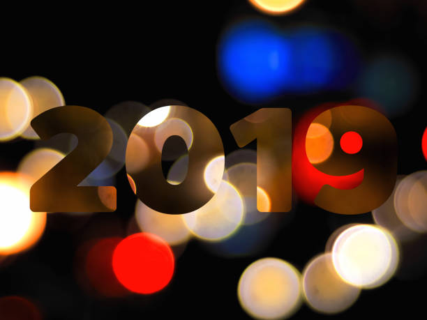 istock Text of 2019 new year with bokeh light background 1075016200
