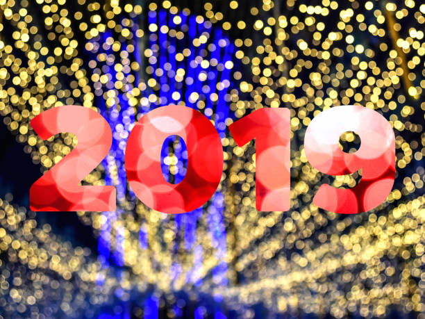 istock Text of 2019 new year with bokeh light background 1075016220