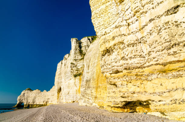 istock Chalk cliff at Etretat, France 1075019270