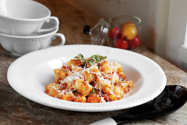 Gnocchi, Tomato, Savory Sauce, Prepared Potato, Pasta,