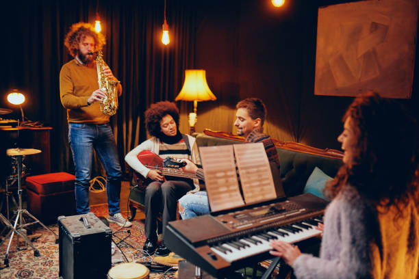 istock Jazz band practicing for the gig. 1075022994