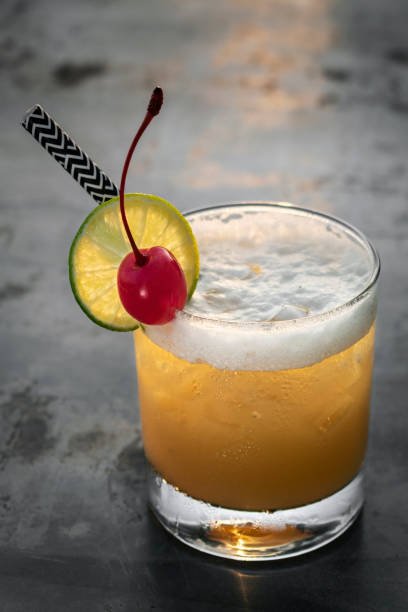 istock peach screwdriver mixed vodka cocktail drink outdoors at sunset bar 1075026930