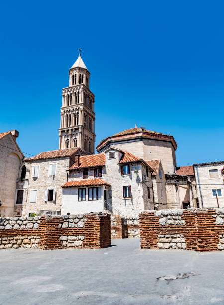 istock Ancient buildings on the streets of Split in Croatia. 1075028126