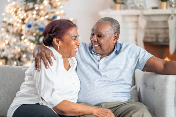 istock Christmas senior couple 1075029286