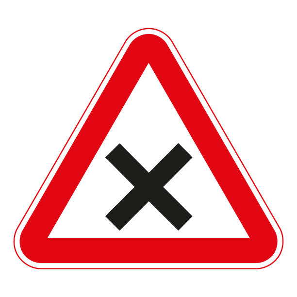 istock road signs vector. traffic sign. Crossroads with priority to the right. 1075033610