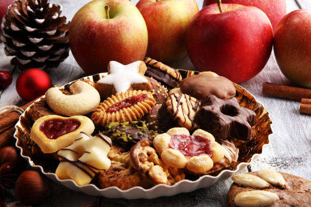 istock cookies, nuts and apples a christmas bakery concept 1075036672