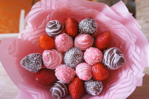 istock bouquet of strawberries, candy, chocolate 1075043870